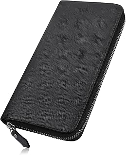 [ATIANNI] 財布 メンズ 長財布 大容量 本革 ラウンドファスナー スキミング防止 セパレート型 小銭入れ 一流の財布職人が作る 紳士用 ビジネス スタイリッシュ 牛革 さいふ ブラック