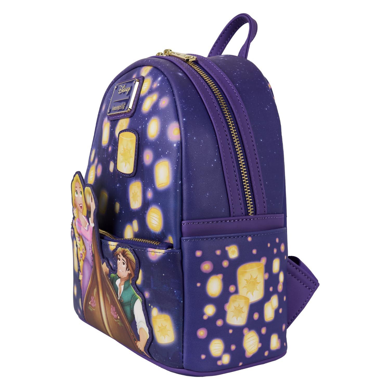 disney tangled lanterns print mini backpack Loungefly Rapunzel Lantern Drawstring 707 Street Turn the bag around to find lanterns on the straps Amazon.com: Loungefly Disney Rapunzel Lantern