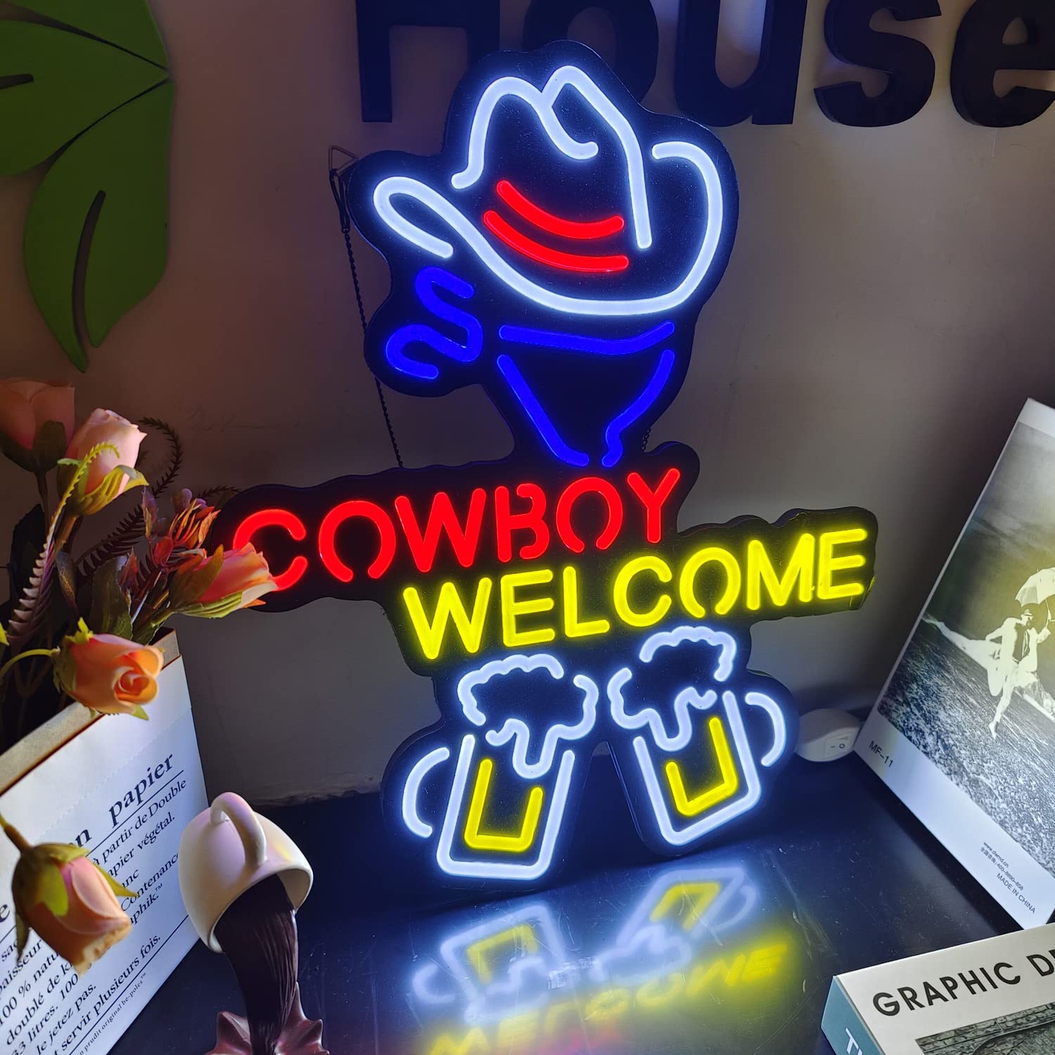 Amazon.co.jp: Cowboy Welcome ネオンライト 超薄型デザイン LED