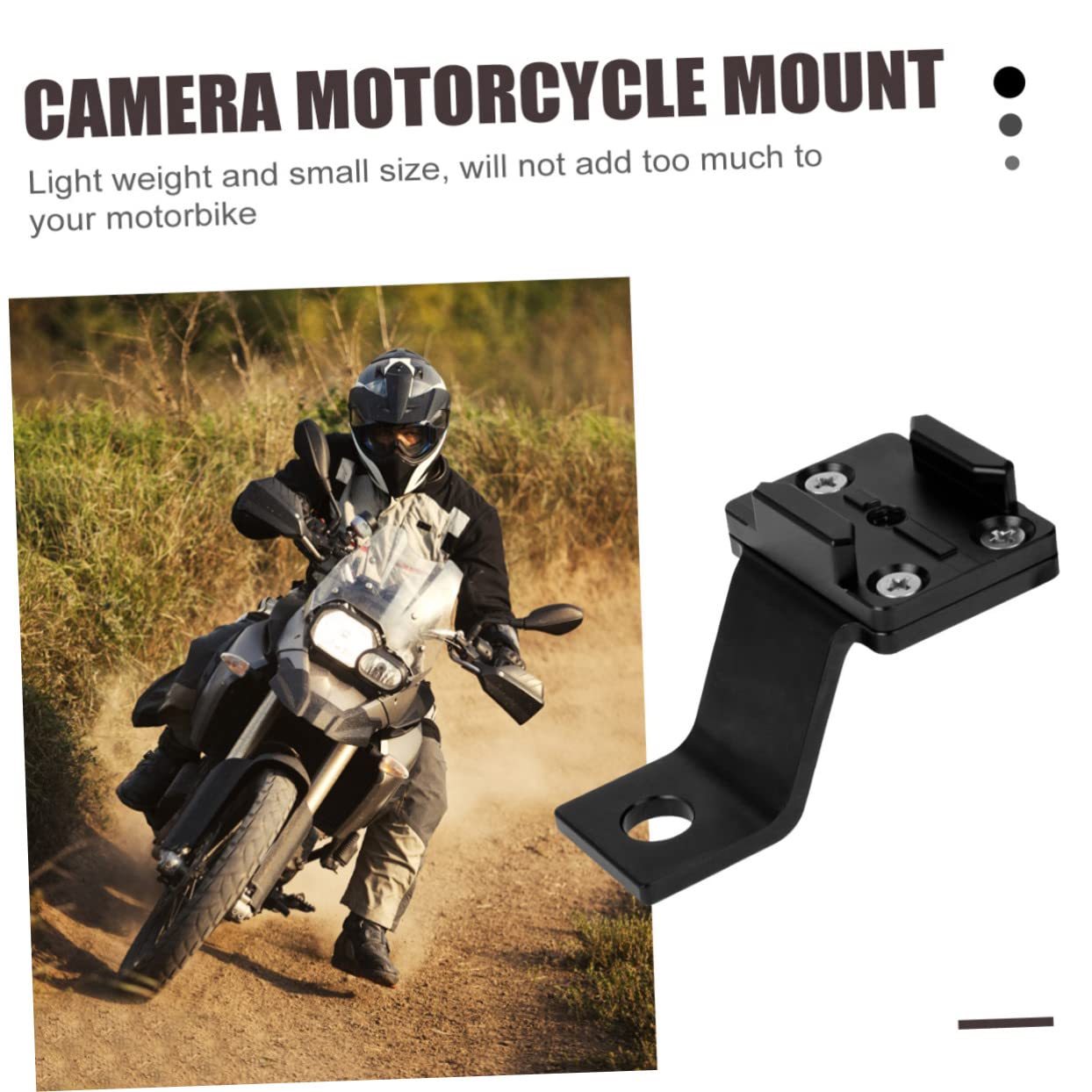 FELTECHELECTR Motorcycle Rearview Mirror Bracket Action Camera Motorcycle Mount Hand Riding Reliable