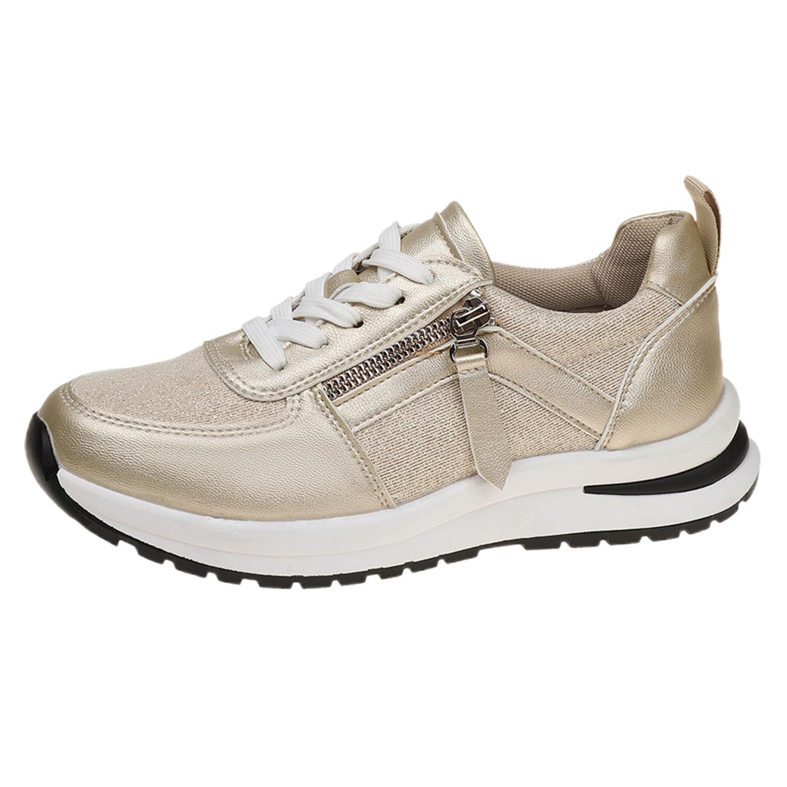 Sneakers Donna Estive con Platform - Scarpe da Ginnastica Corsa Sportive | Sneakers Suola Comfort Antiscivolo Con Cerniera Scarpe Basse Impermeabili Ammortizzate Sneaker Passeggio E Fitness