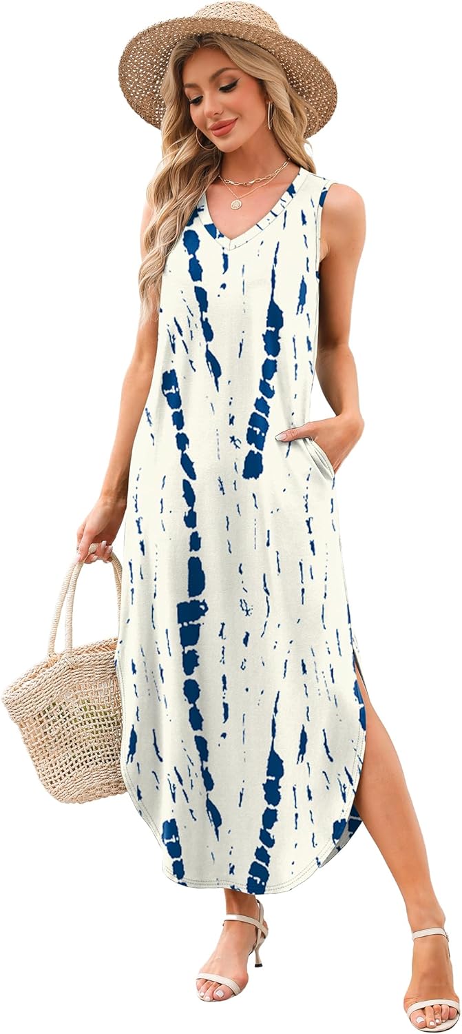 Sampeel Summer Dresses Maxi Dress Vacation Beach Sundresses 2025 with Pockets - Image 6