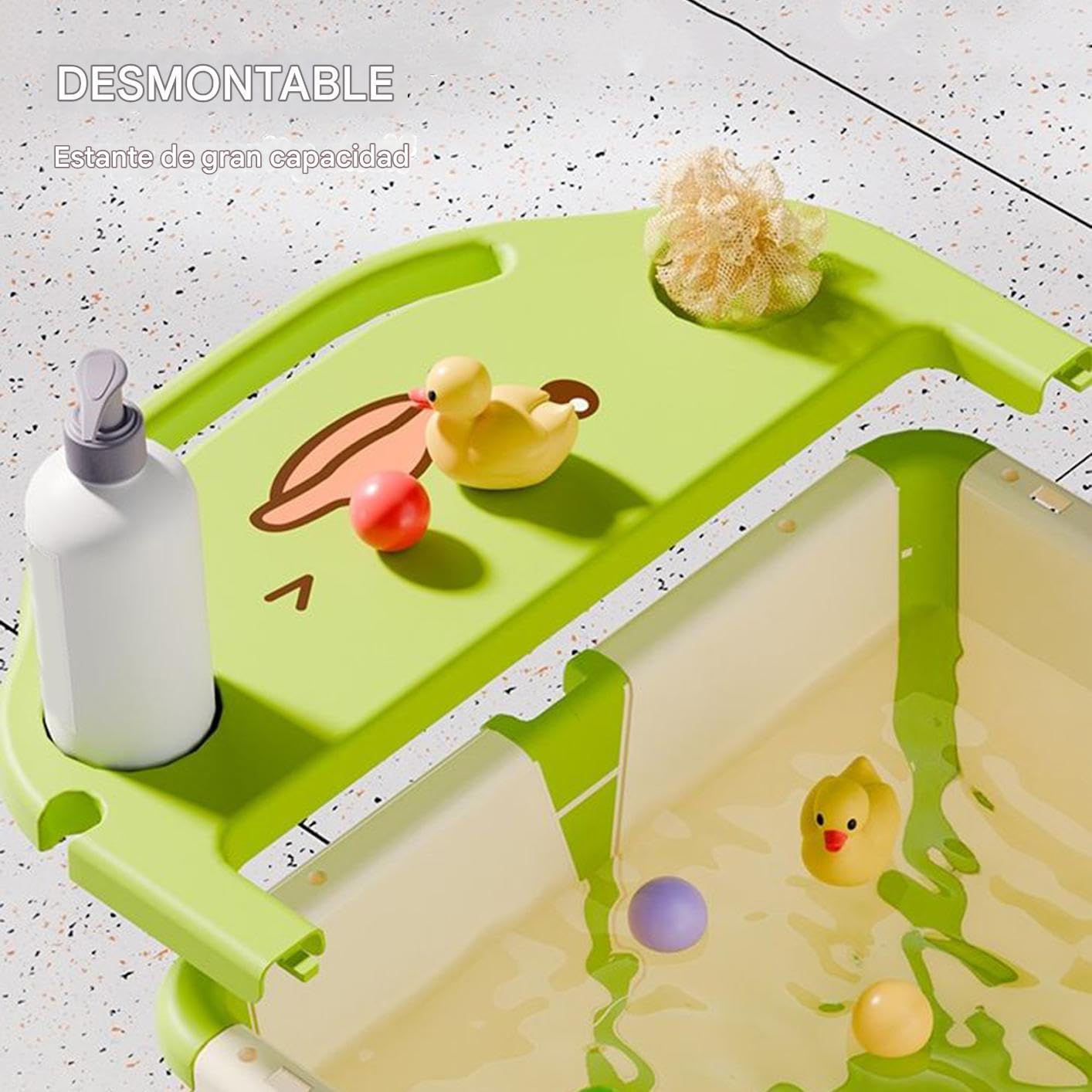 Bañera Plegable Para Bebé - Bañera Portátil Piscina Bebé Para Sentado | Bañera De Viaje Ergonómica Gruesa Para Hogar Residencia Baño Vacaciones
