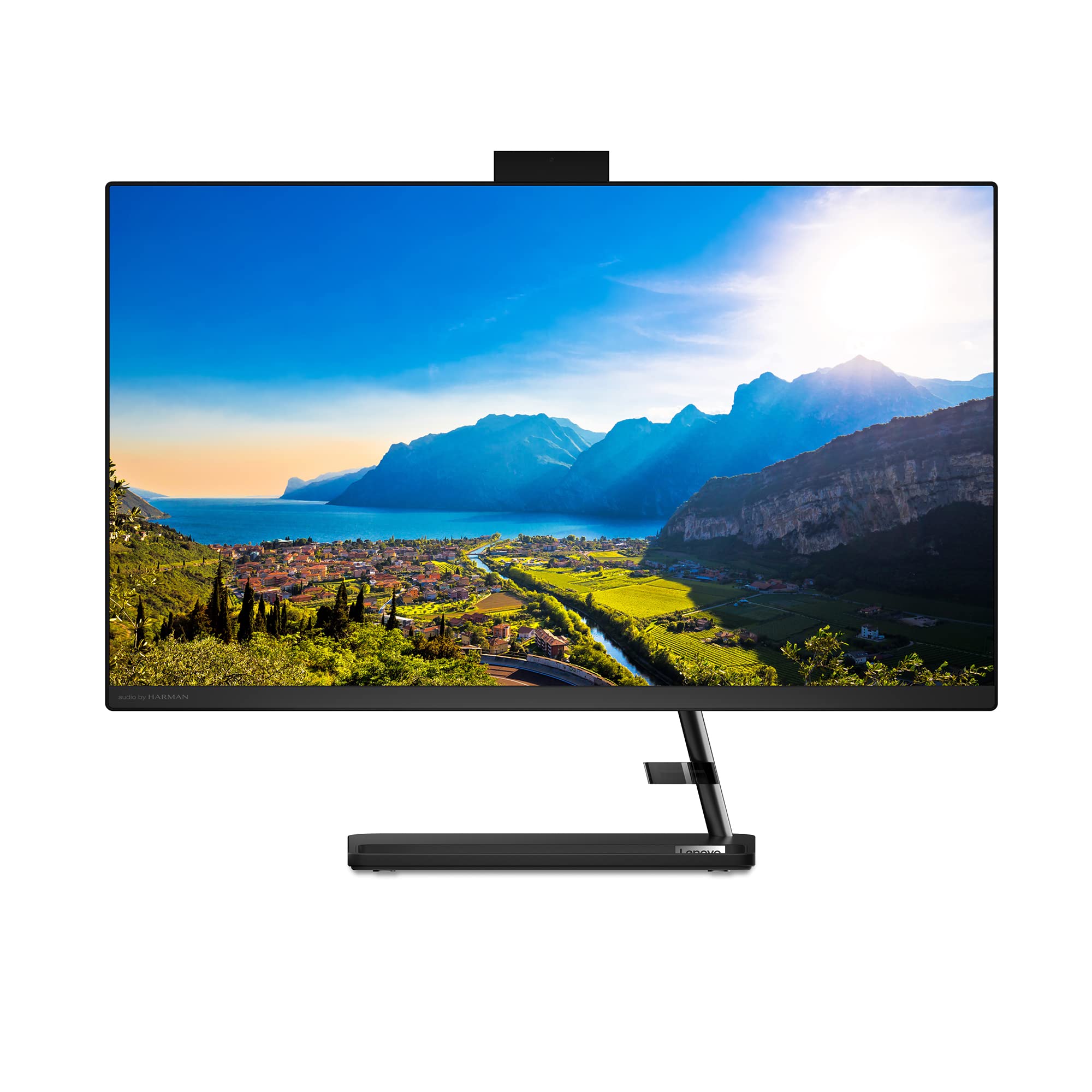 Lenovo Ideacentre AIO 3 27ALC6 - Computer desktop All-In-One 27" FHD (AMD Ryzen 7 5700U, 16 GB RAM, 512 GB SSD, AMD Radeon Graphics, WiFi 6, Windows 11 Home) Tastiera AZERTY e Mouse USB - Nero