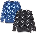 T2F Boys Cotton Printed Round Neck Sweatshirt (Pack of 2)