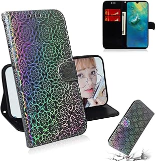Funda para Huawei Mate 20, SATURCASE Único Colorido PU Cuero Flip Magnet Wallet Stand Ranuras Tarjeta Funda Protectora Funda con Correa de Mano para Huawei Mate 20, compatible con Huawei Mate 20