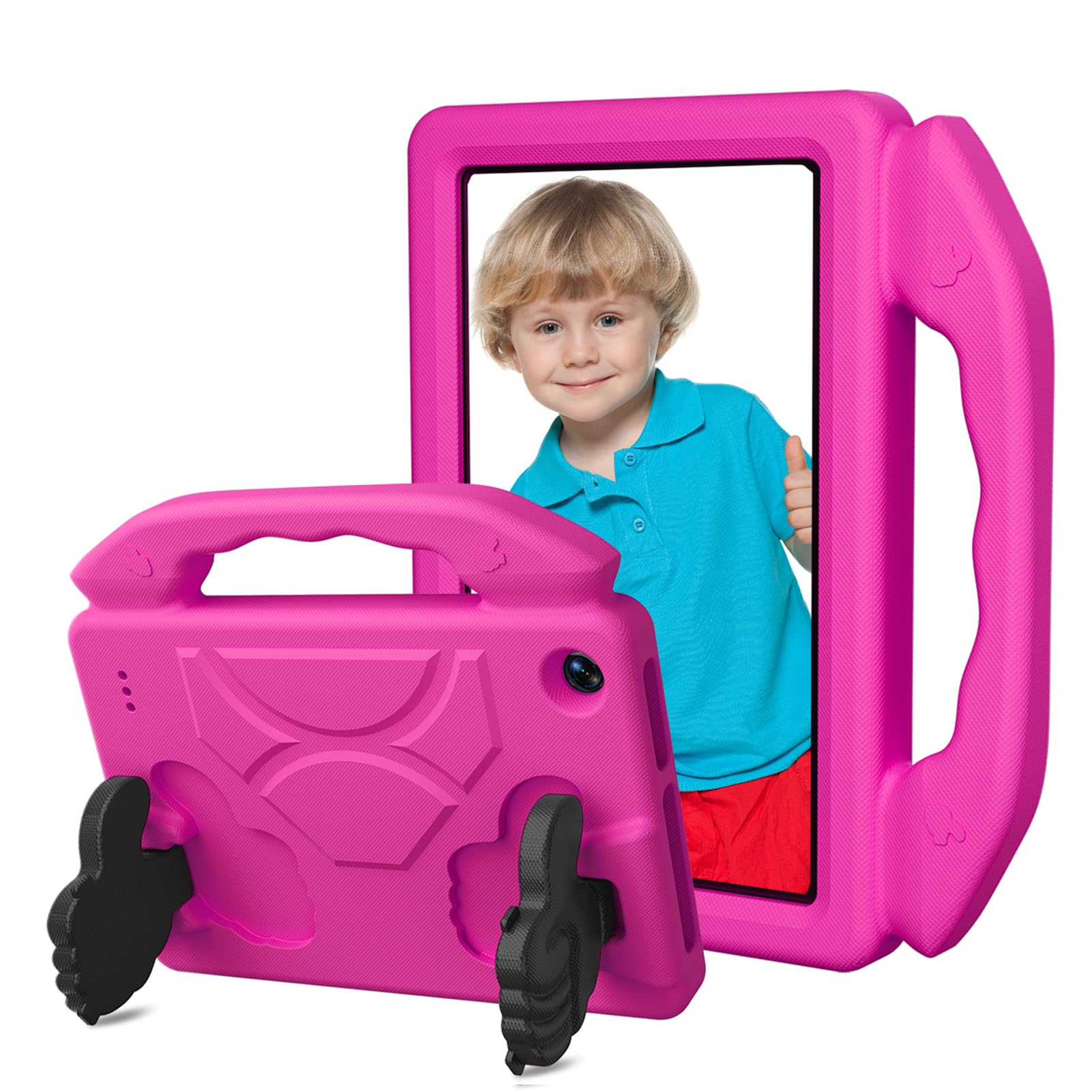 Tosuny Etui na Tablet F ire HD7 (2015/2017/2019), Przyjazne Dzieciom Etui Ochronne na Tablet z Uchwytem i podpórką, Lekkie i Odporne Wstrząsy (ROSE PINK)