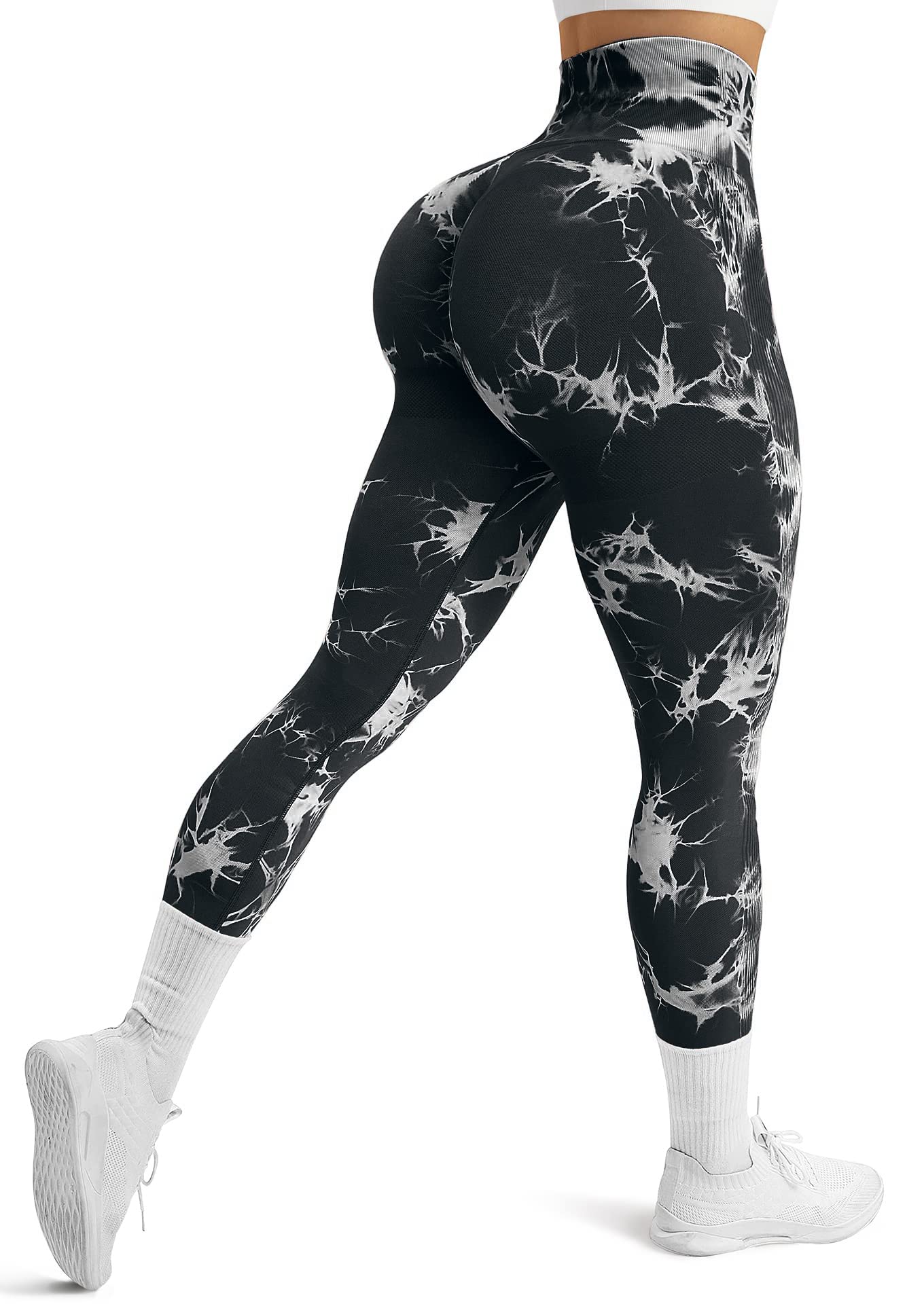 Vozobi Tiktok Trending Leggings Women's High Waist Smile Contour Booty Leggings Scrunch Butt Lift Workout Seamless Yoga Pants — view 65