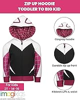 Vista 5 de Marvel Spider-Man Spider-Gwen Ghost Spider - Sudadera con capucha y cremallera para niñas pequeñas y grandes