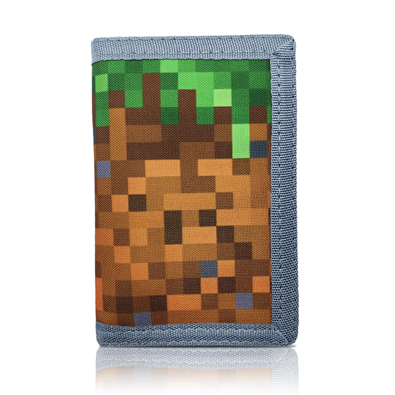 JONYEE RFID Trifold Canvas Outdoor Sports Wallet for Kids,Front Pocket Wallet with Magic Sticker, Kids Wallets for Boys -Boy 08