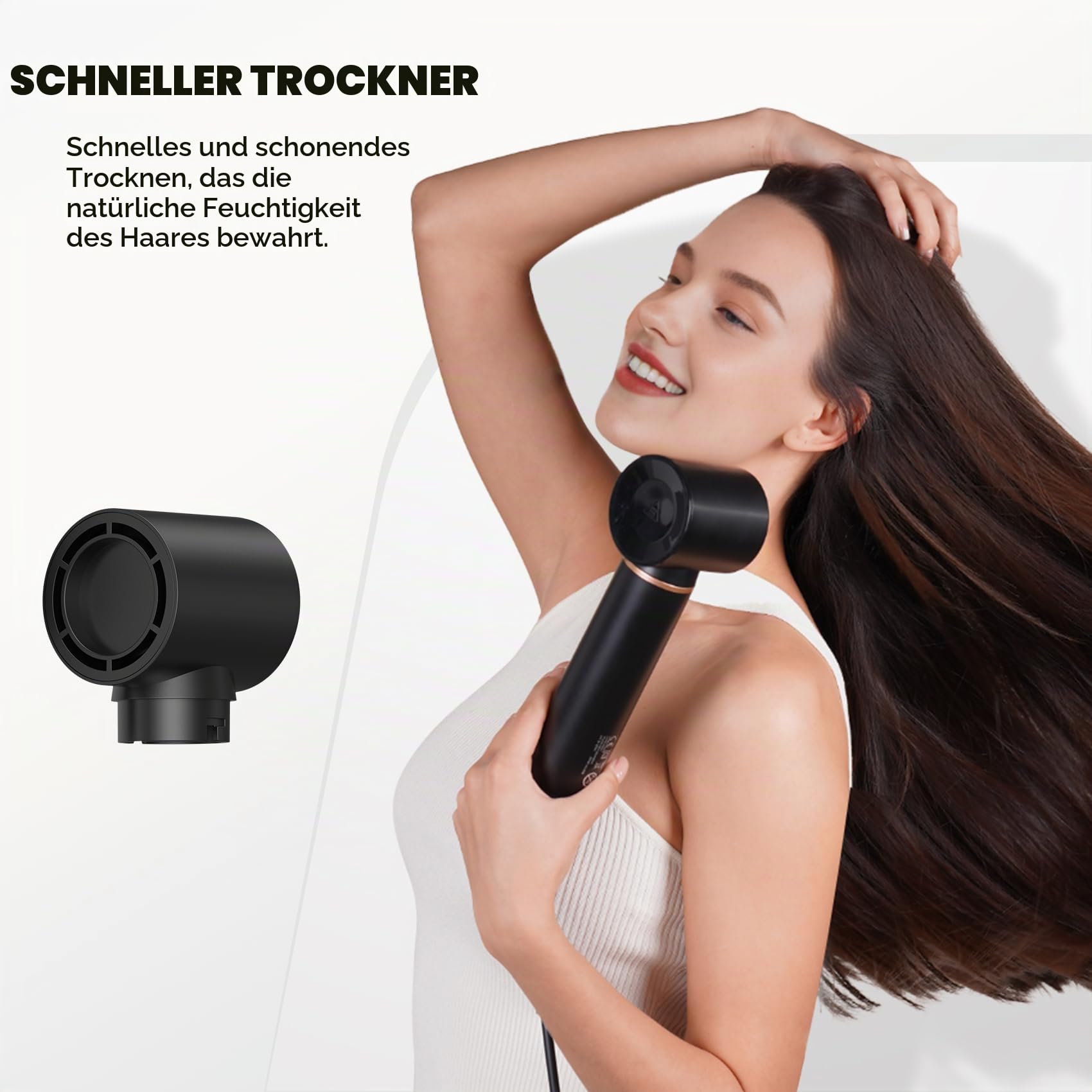 UMIGA Airstyler 5 in 1 Hairstyler mit Air Lockenstab Föhn Set, Rosa