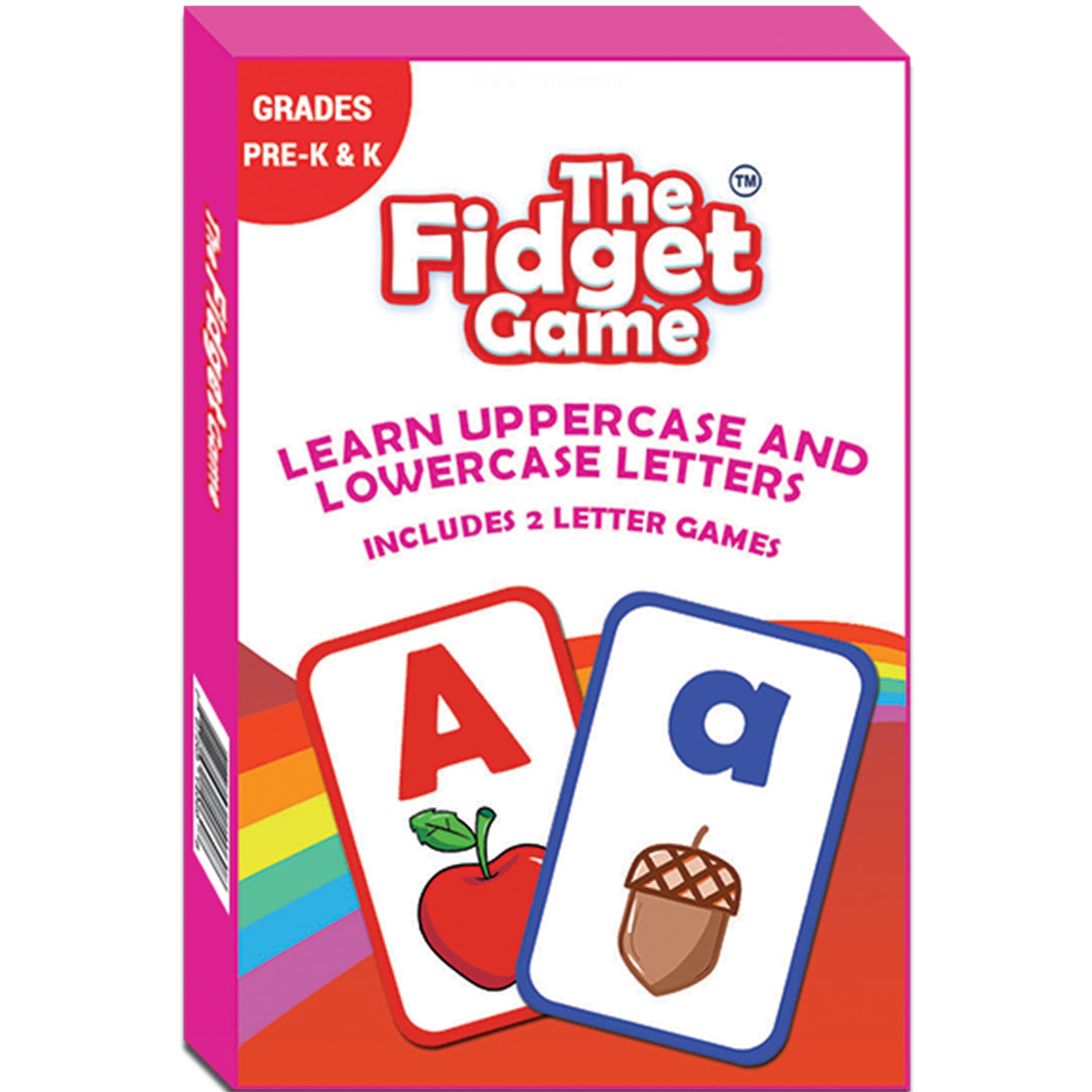 THE FIDGET GAME ABC Flash Card Game, Learn Uppercase & Lowercase Letters - Educational Learning Toy & Interactive Tools for Preschool Toddler Activities - 3+ Years