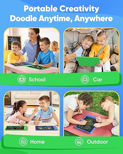 Miniatura 6 de Magic Jimmy Paquete de 2 tabletas LCD de escritura de 11 pulgadas, almohadillas de dibujo electrónicas coloridas, diversión de dibujo creativo para
