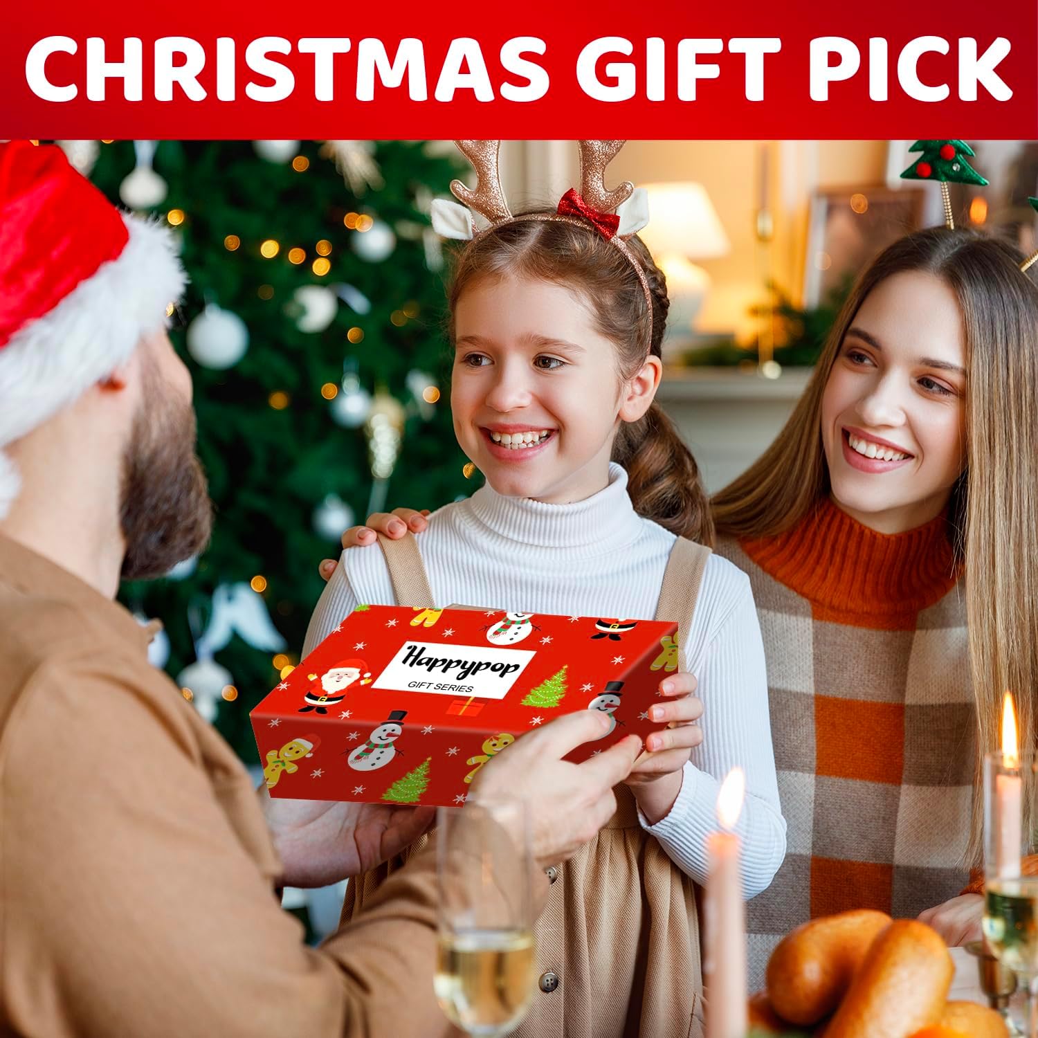 HAPPYPOP Christmas Socks for Kids - Unisex Xmas Sock Gift Ideas for Teen Girls Boys 4 Pack - Image 2