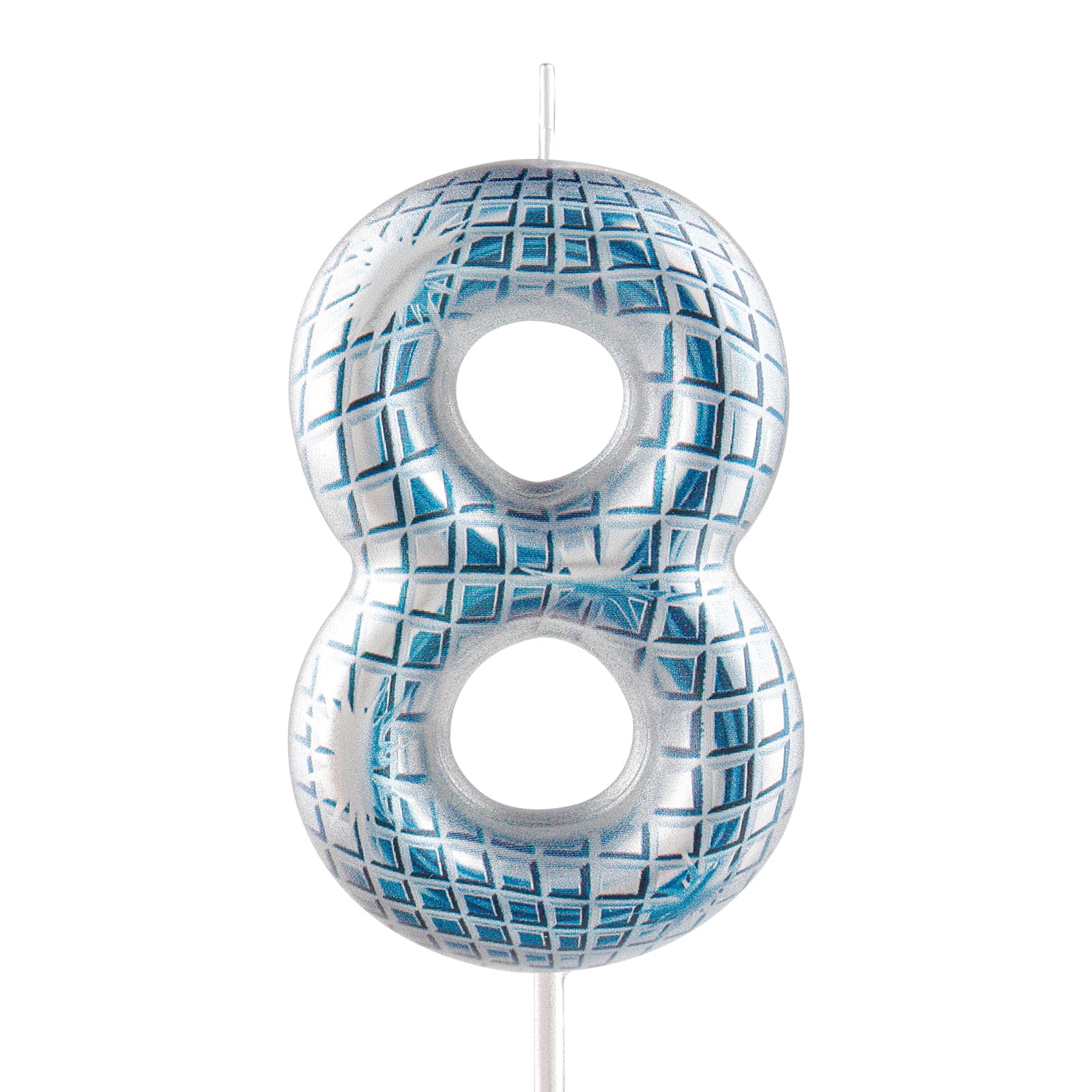 Funny Disco Themed Birthday Candles, Number 21 Retro Disco Mirror Ball Candle Cake Topper Decorations, Dance Party Supplies, 18th 21th 30th 40th 50th 60th Birthday Gifts for Him Her Disco Lovers — view 16