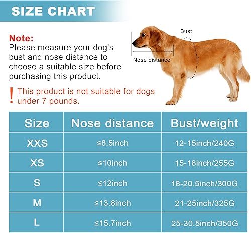 Miniatura 3 de HQSLC Halo para perro ciego, dispositivo de guía de arnés para perro, halo seguro para mascotas, anillo anticolisión para evitar colisiones y