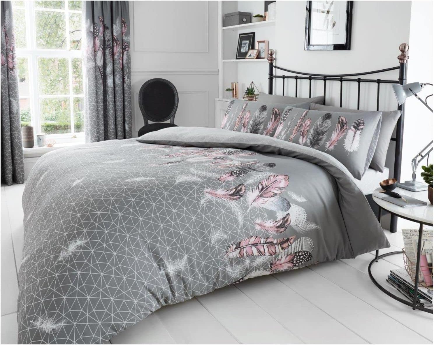 Catherine Lansfield Crushed Velvet King Duvet Cover Set with
