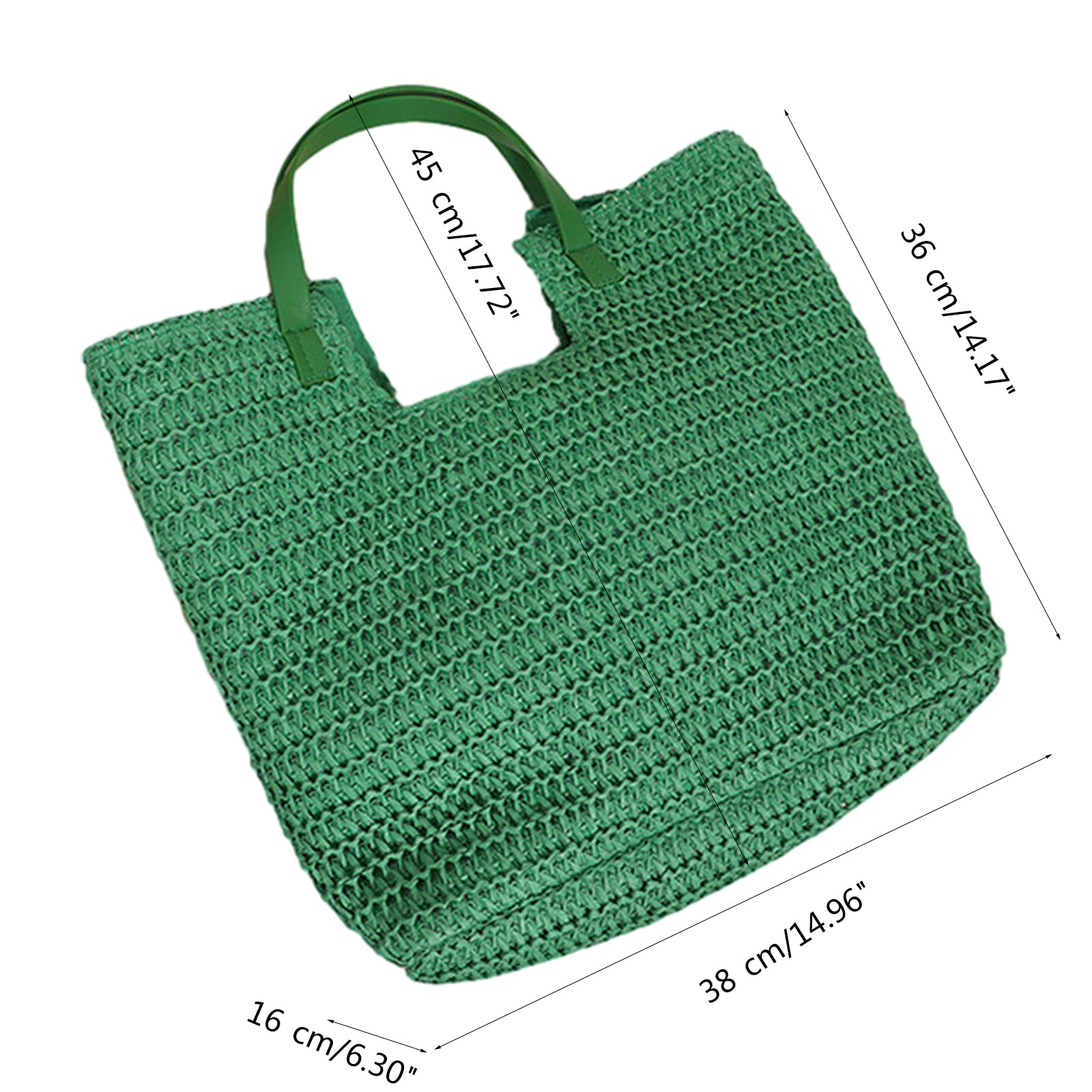 Borsa da spiaggia abbinata per borsa a tracolla alla | Borsa a mano mare estiva in paglia capacità