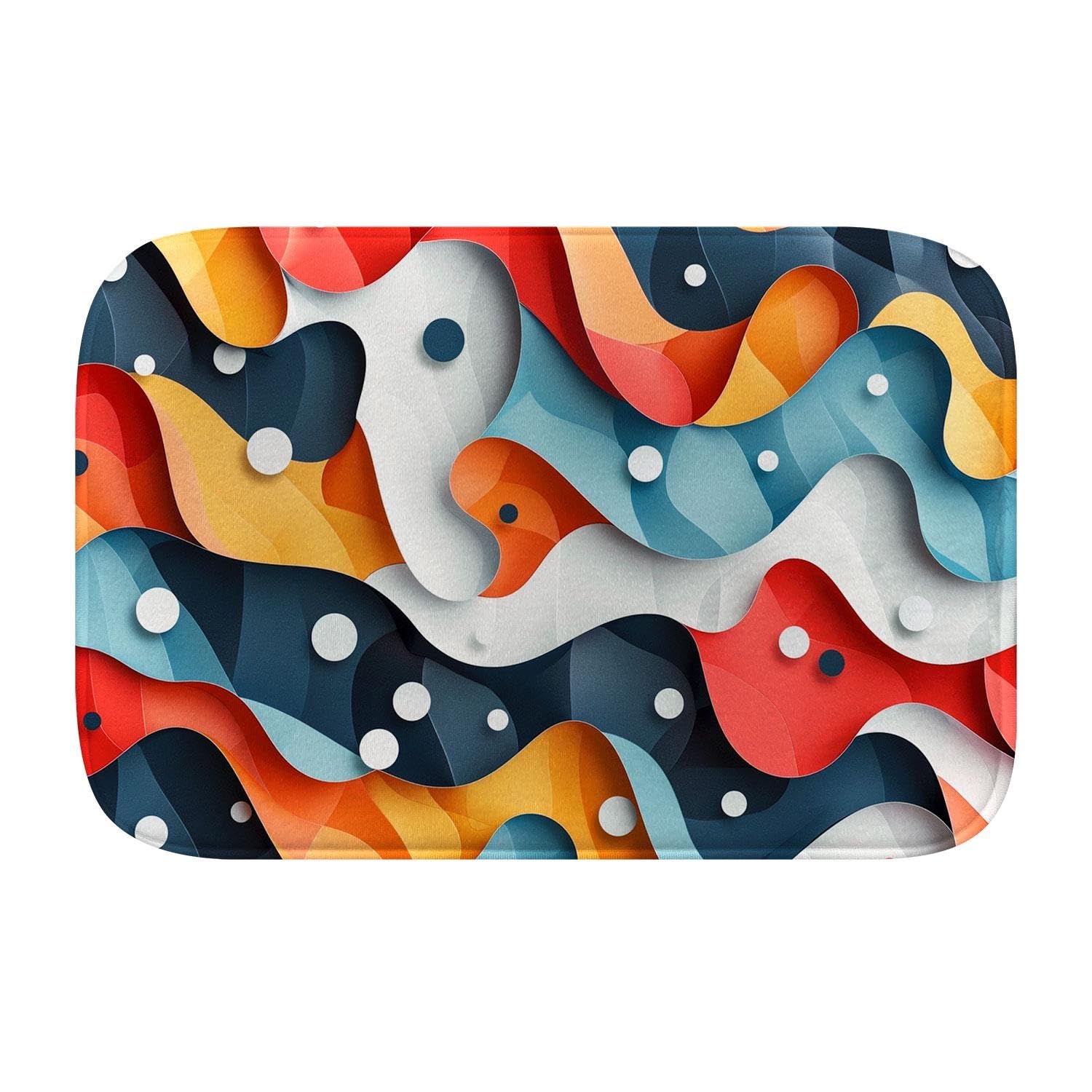 Tapis de bain design moderne coloré pour sublimer une salle de bain familiale L