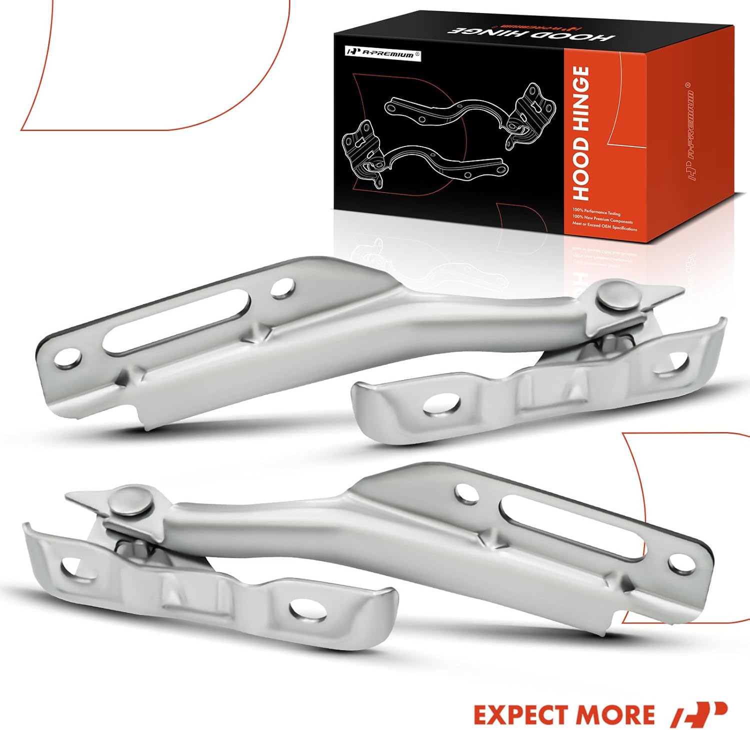 A-Premium Driver and Passenger Hood Hinges Compatible with Honda Odyssey 2014 2015 2016 2017, Set of 2 Front Left and Right Side Hood Hinges, Replace# 60120TK8A10ZZ, 60170TK8A10ZZ