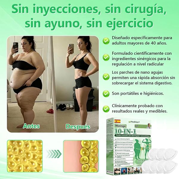 Healrize Moringa NAD+ Parche Avanzado, Healrize Parches, para hombres y mujeres (2 Caja) - 2