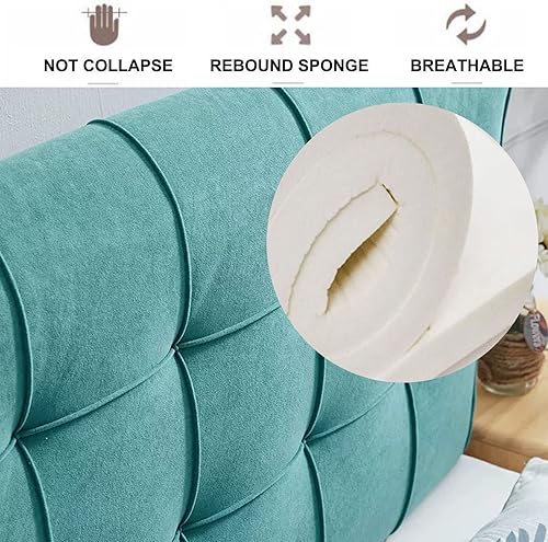 Miniatura 4 de Cojín de forro polar para cabecero de cama, respaldo grande para cama de día, almohada de lectura de cuña con funda de cabecera extraíble, A, sin