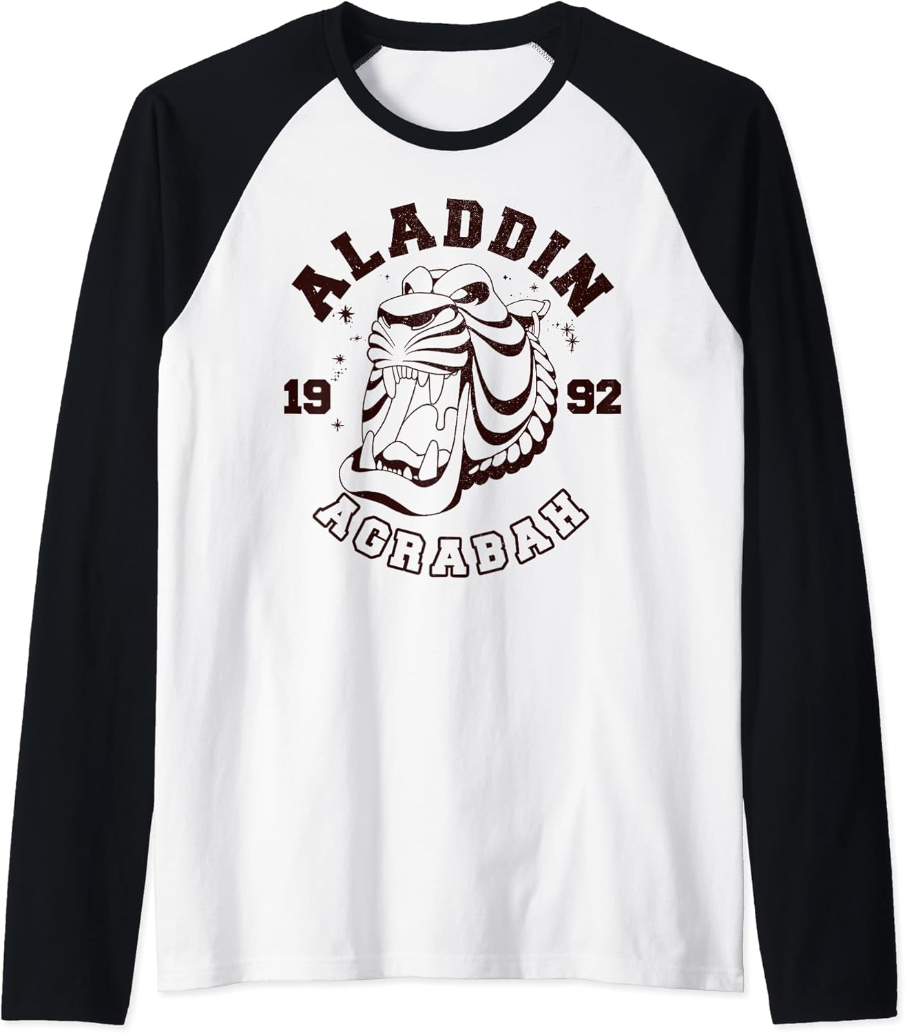 Disney Aladdin Cave Of Wonders Agrabah 1992 Logo Raglan Baseball T