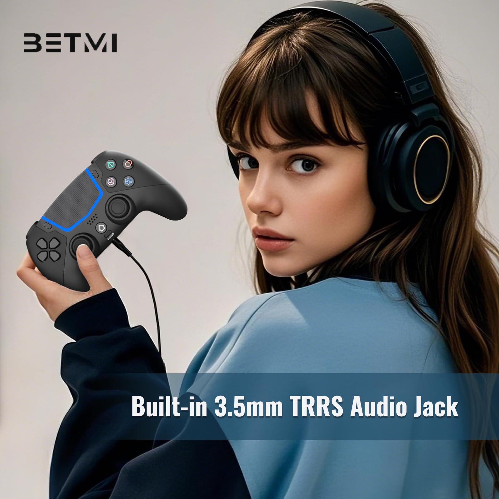 BETMI Wireless Controller for PS5/PS4/PC - Hall Joysticks -6