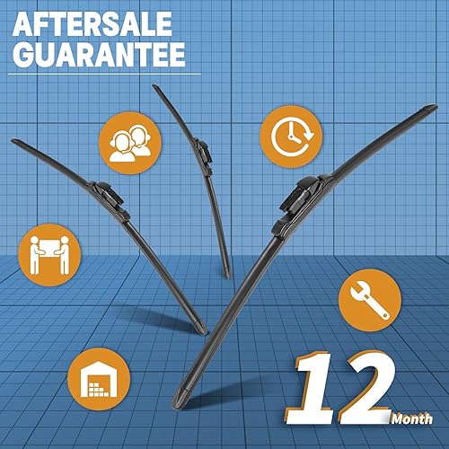 Vista 60 de MIKKUPPA Limpiaparabrisas de 26 pulgadas + 23 pulgadas + 12 pulgadas, repuesto para Mercedes-Benz 2013-2016 GL350 GL450, 2012-2015 ML350 ML550 ML63