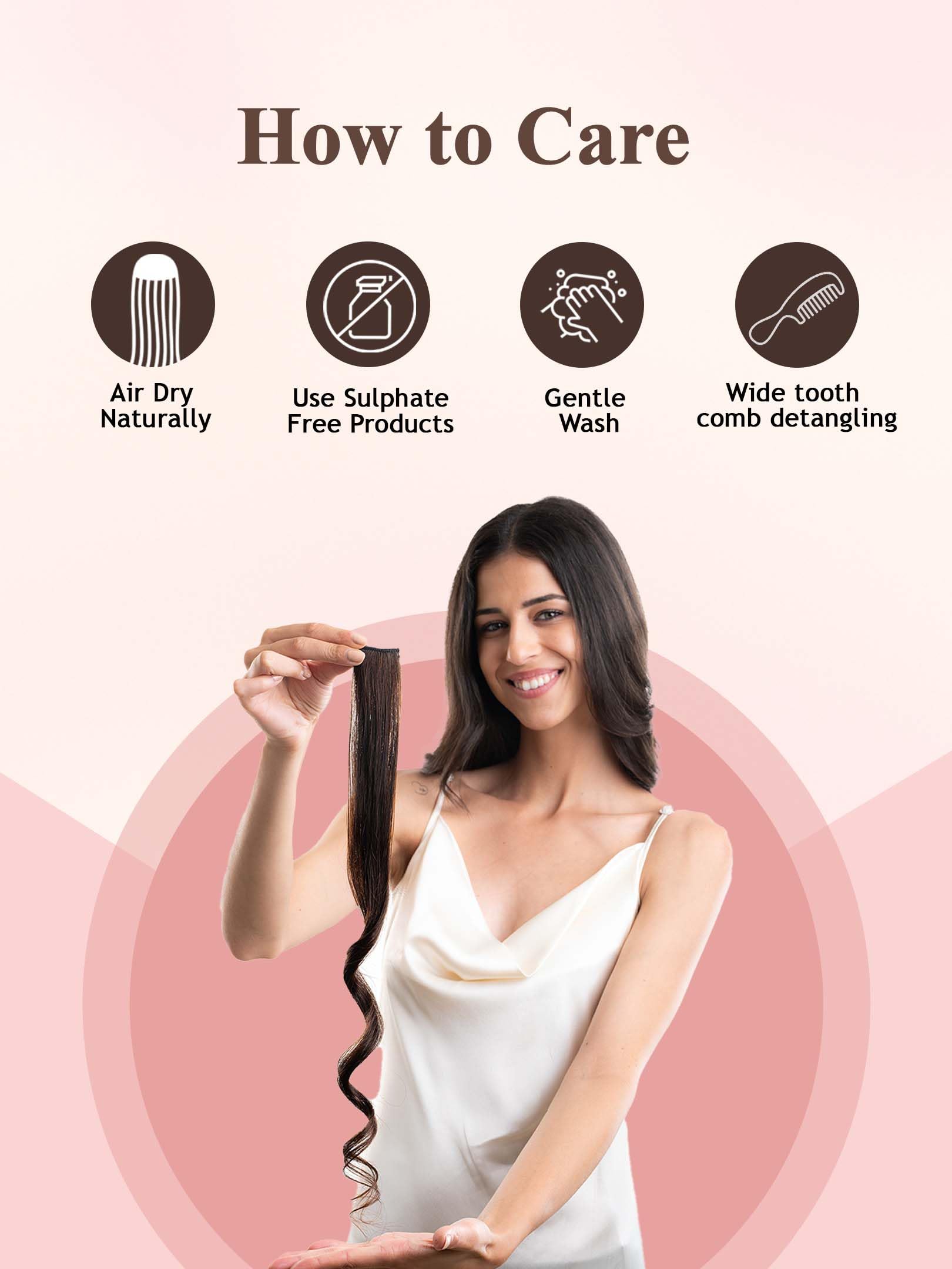 Hair Originals 100% Natural Human Hair Clip In Color Streaks (10 Inches, Pack of two, Golden Blonde) 2