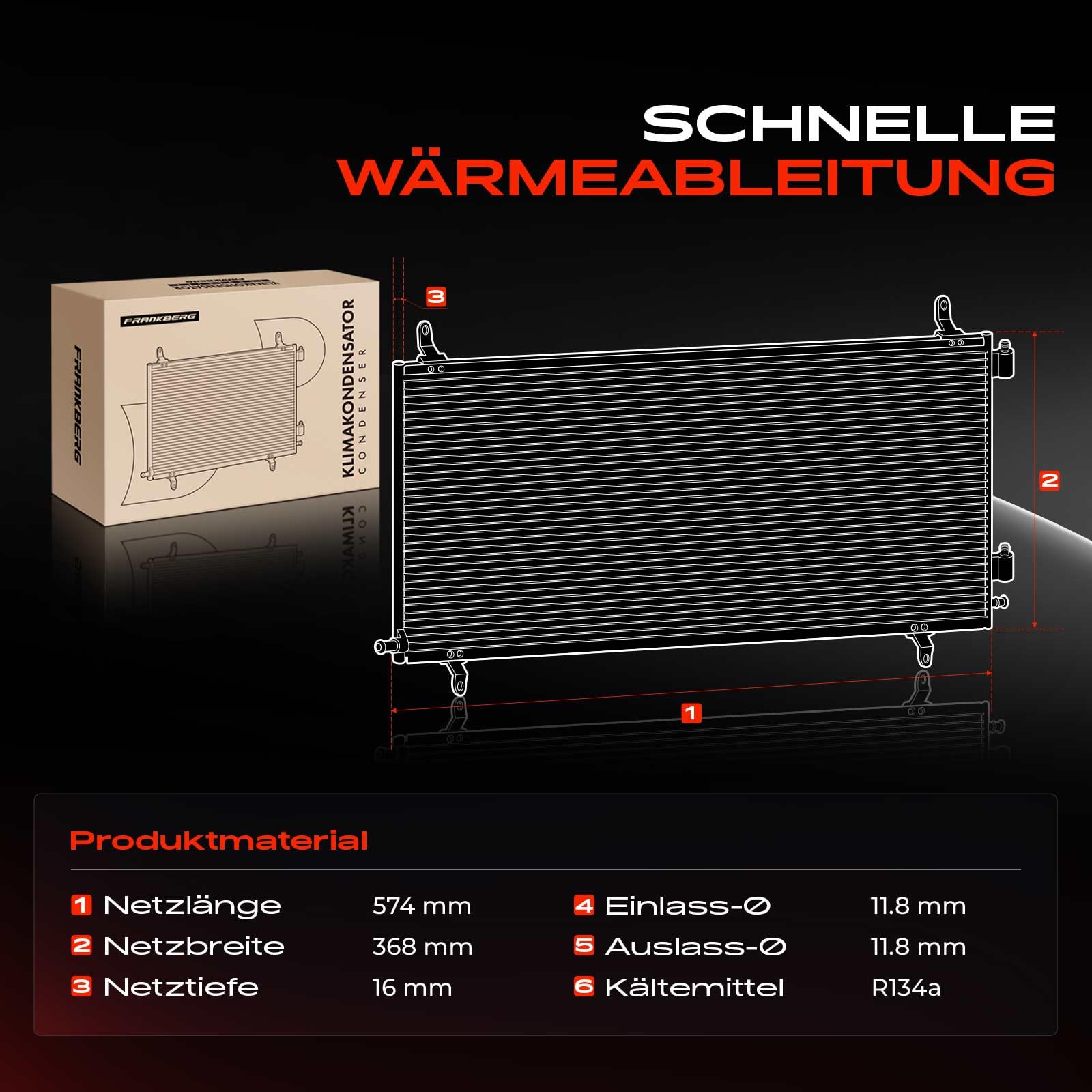 Frankberg Kondensator Klimaanlage mit Trockner Kompatibel mit Astra H A04 L69 L70 1.2L 1.6L 1.8L 2004-2014 Zafira B A05 1.6L 1.8L 2.2L 2005-2015 Replace# 93178959