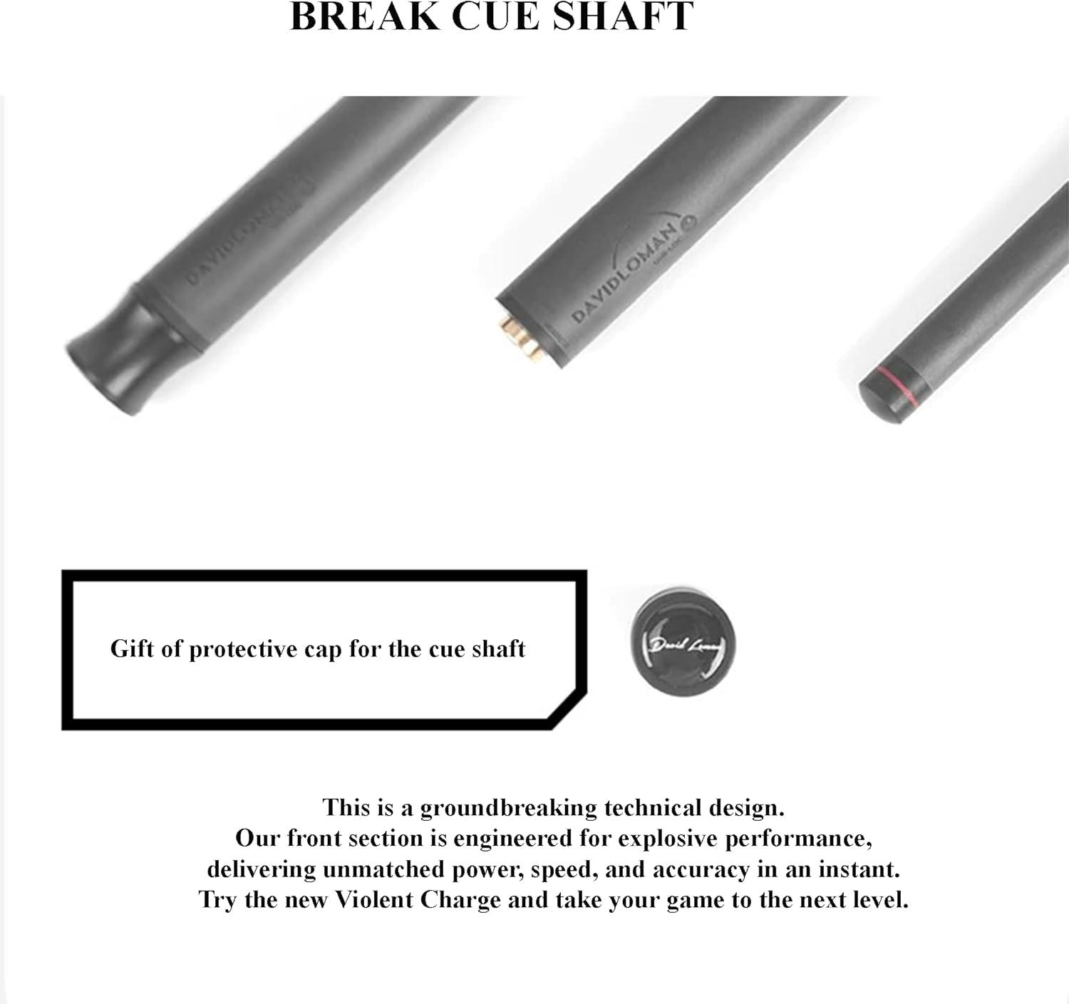 Carbon Fiber Jump/Break Cue Shaft,13mm, Pro Taper, Powerful and Precise 29.13inches collar diameter is 21.4mm-21.5mm for 3/8x8;3/8x9;3/8x10;3/8x11;3/8x14;uni-loc;5/16x14;5/16x18;fury;bullet/vp2 joint
