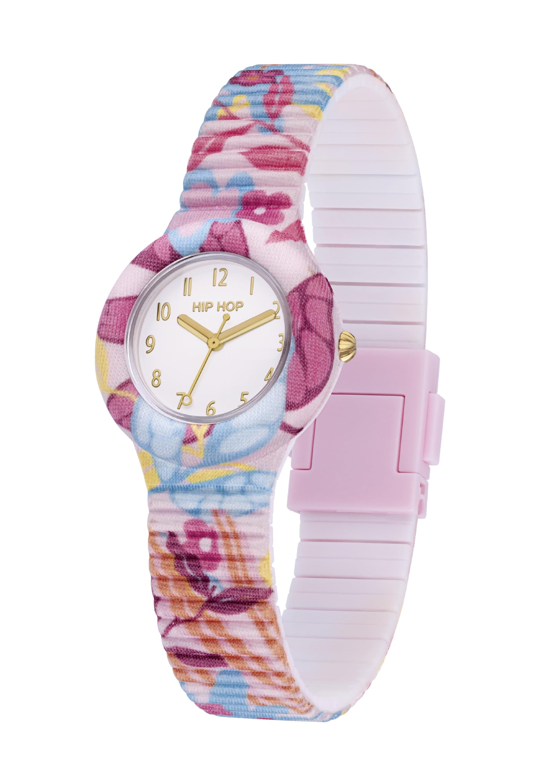 HIP HOP, Collezione Clori, Orologio Donna con Cinturino in Silicone Intercambiabile e Regolabile, Cassa 32 mm, Resistente all'Acqua Fino a 50 m, Movimento PC21 TIME MODULE