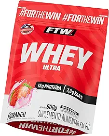 Whey Protein Ultra FTW – Refil 900g Sabor Morango Proteína Concentrada WPC, Suplemento Alimentar em Pó, Rico em Aminoácidos Essenciais