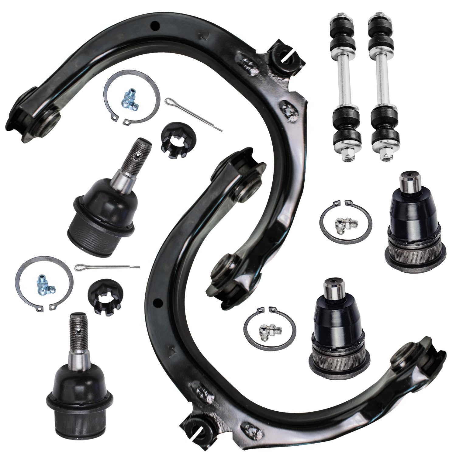Detroit Axle - 8pc Front End Suspension Kit for 2008-2009 Chevy Trailblazer