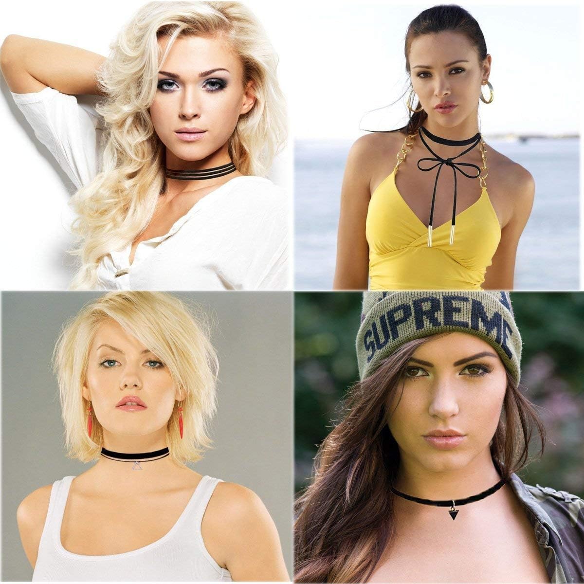 K&Q 56 PCS Choker Necklace Set - Classic Colorful Gothic & Cute Lace Velvet Collar Choker Necklaces for Women - Image 6