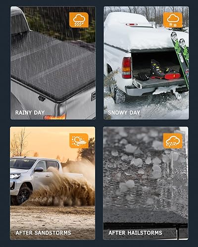 Miniatura 5 de FINDAUTO Se adapta a Nissan Frontier 2005-2018 Hard Tri-Fold Truck Bed Tonneau Cover, Fleetside 5FT Bed