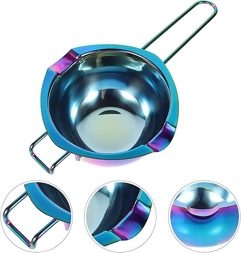 Miniatura 8 de DOITOOL Calentador de chocolate, olla de fusión de acero inoxidable con degradado, doble caldera de acero inoxidable, cuencos de mantequilla para