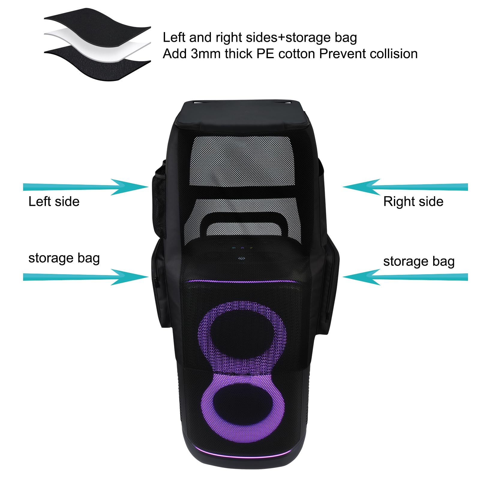 Estuche de viaje, protección contra el polvo para altavoces portátiles inalámbricos 520, accesorios para micrófono, funda protectora portátil, funda, funda para altavoz de música al aire