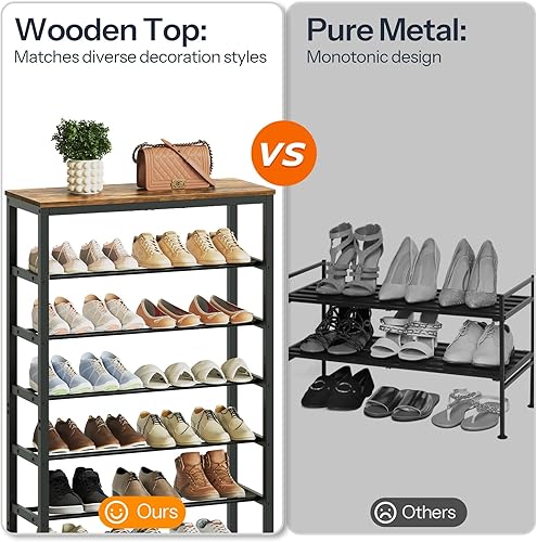 Miniatura 4 de Zapatero alto de 8 niveles, organizador de almacenamiento de zapatos de gran capacidad, estante de zapatos independiente para armario, organizador