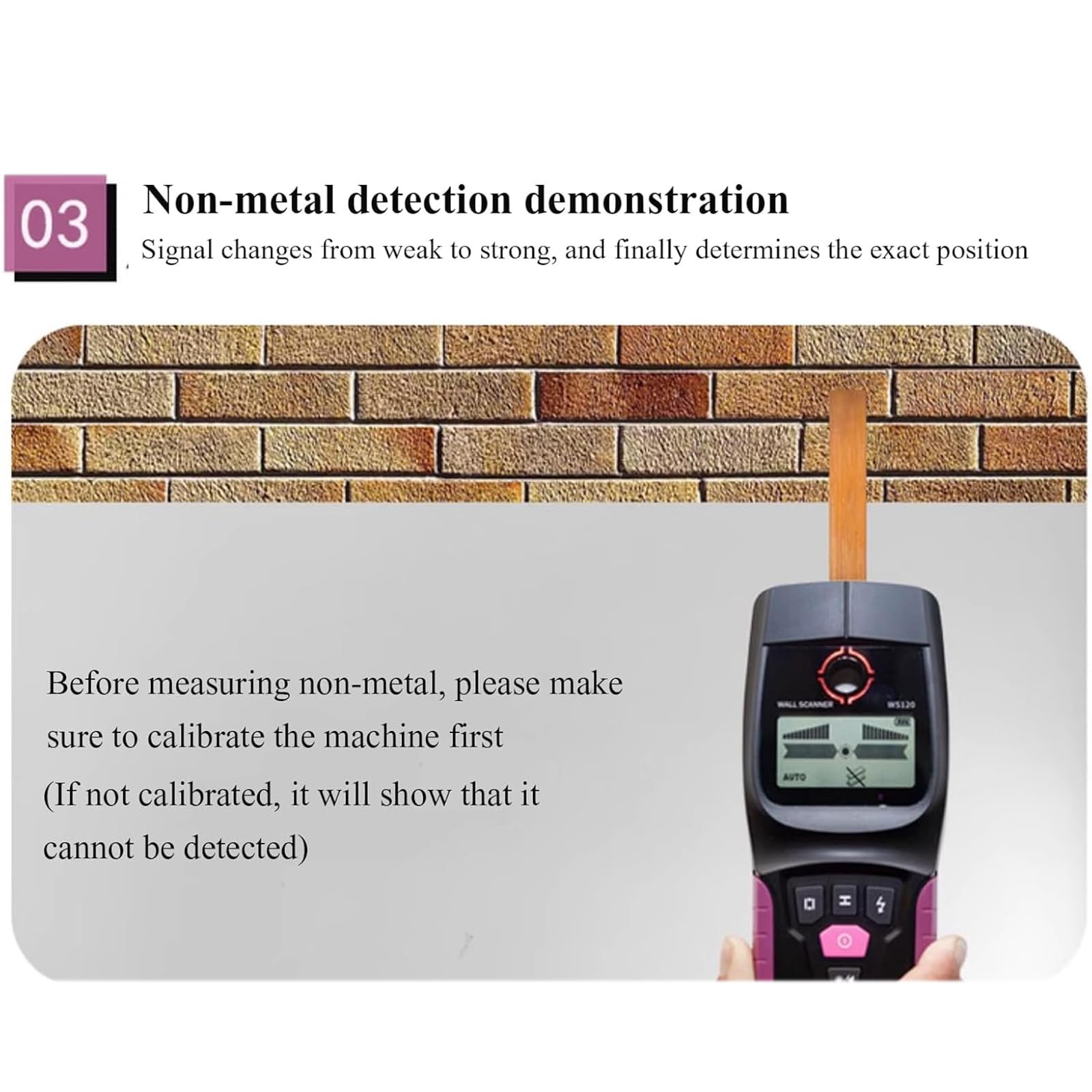 Detector De Vigas De Pared con Detector Central, Detector De Metales para Cables Y Tuberías De Agua De PVC con Tensión,para Detectar Metales, Madera Y Cables De CA Ocultos En La Pared