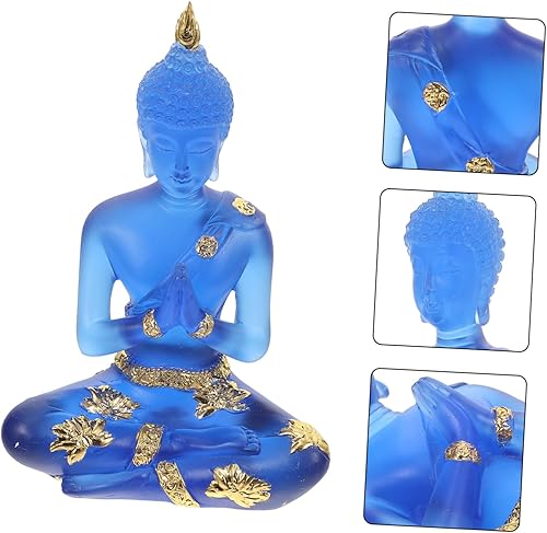 Miniatura 5 de DECHOUS Estatua de Buda de resina para decoración de estilo zen, oficina, hogar, Tailandia, creativa, Buda