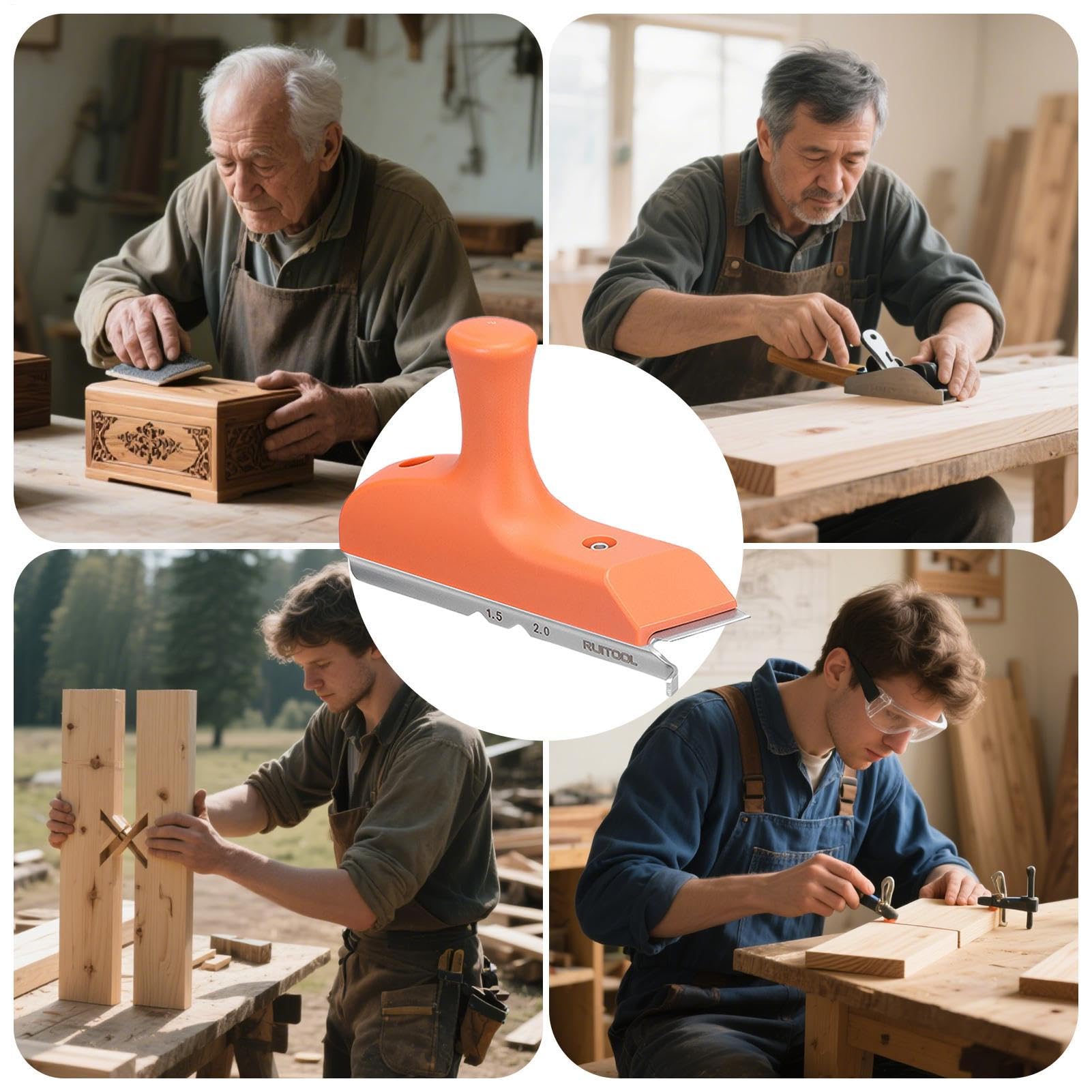 Herramientas para Cantos, Recortadora Manual de Precisión para Madera, Herramienta Ergonómica para Suelos, Armarios, Muebles y Trabajos de Carpintería