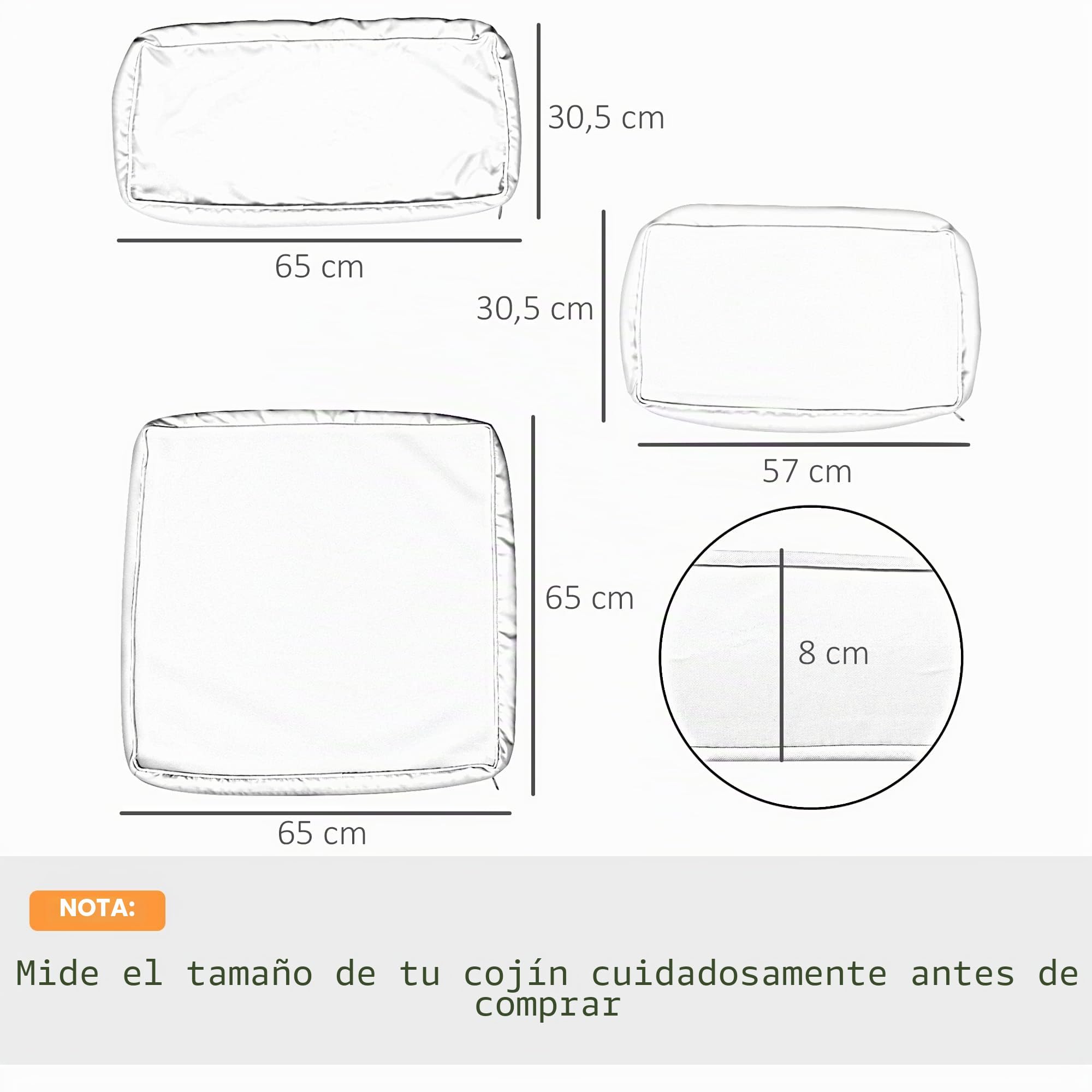 Outsunny 14 pcs fundas cojines exterior sofá seccional ratán azul oscuro | Fundas de repuesto para patio, juego de sofá de ratán, cojín no incluido
