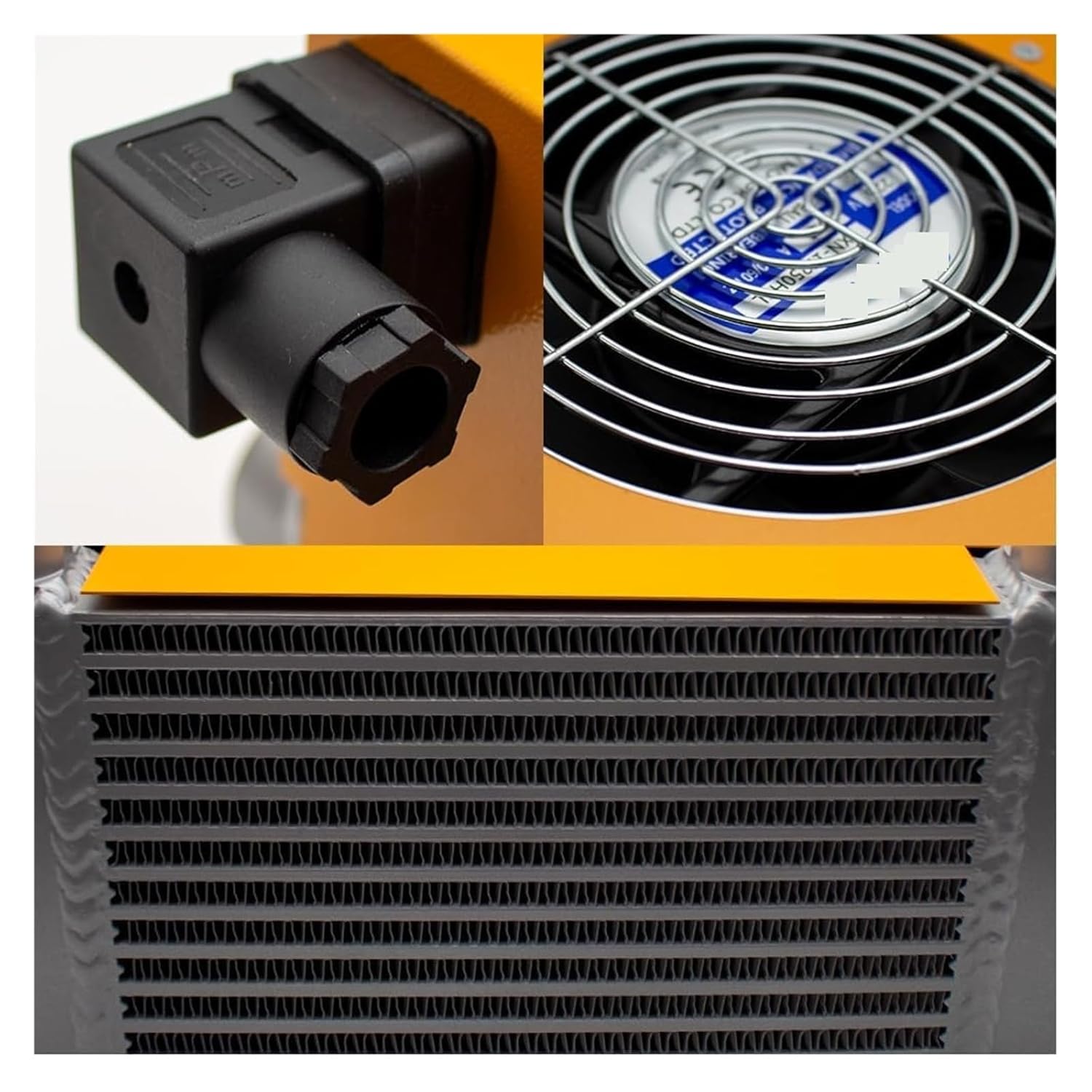 AH0608TL Air-Cooled Oil Radiator Aluminum Hydraulic Oil Cooler Hydraulic Heat Exchanger 60L/min Efficient Shock Absorption(110V)