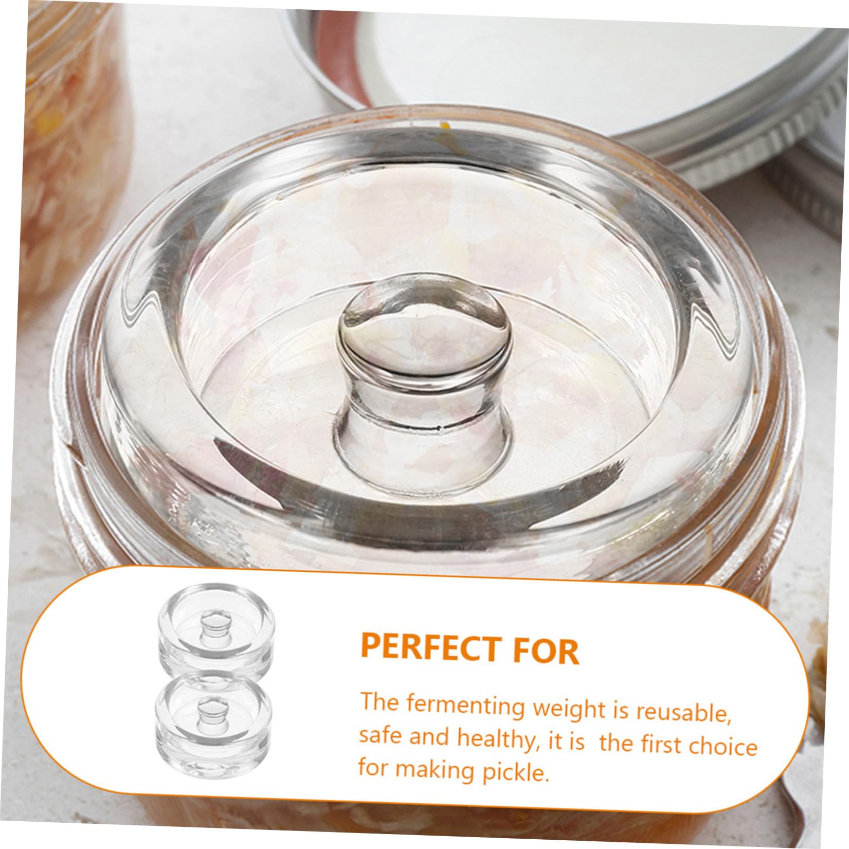 Glas Gärgewichte mit Griff für Fermentation und Einlegen