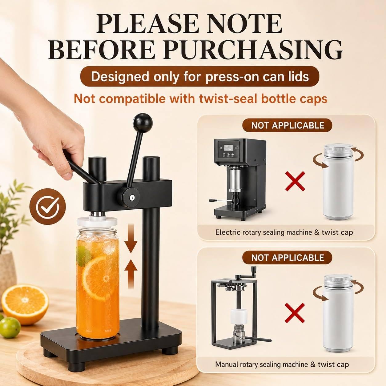 Sigillatrice Manuale Per Lattine, Sigillatrice Per Bicchieri In Lega Di Alluminio, Diametro Di Sigillatura 55mm, Altezza Regolabile, Con Graduazioni, Per Case, Bar, Ristoranti, Negozi Di Bevande Green