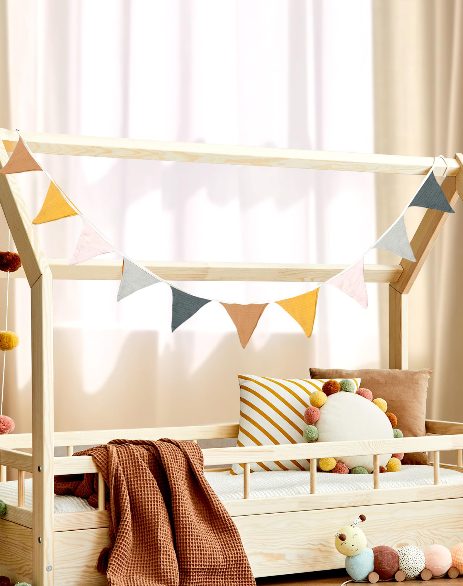 RISF Ghirlanda Di Bandierine Per Cameretta Dei Bambini, 2,6 M, In