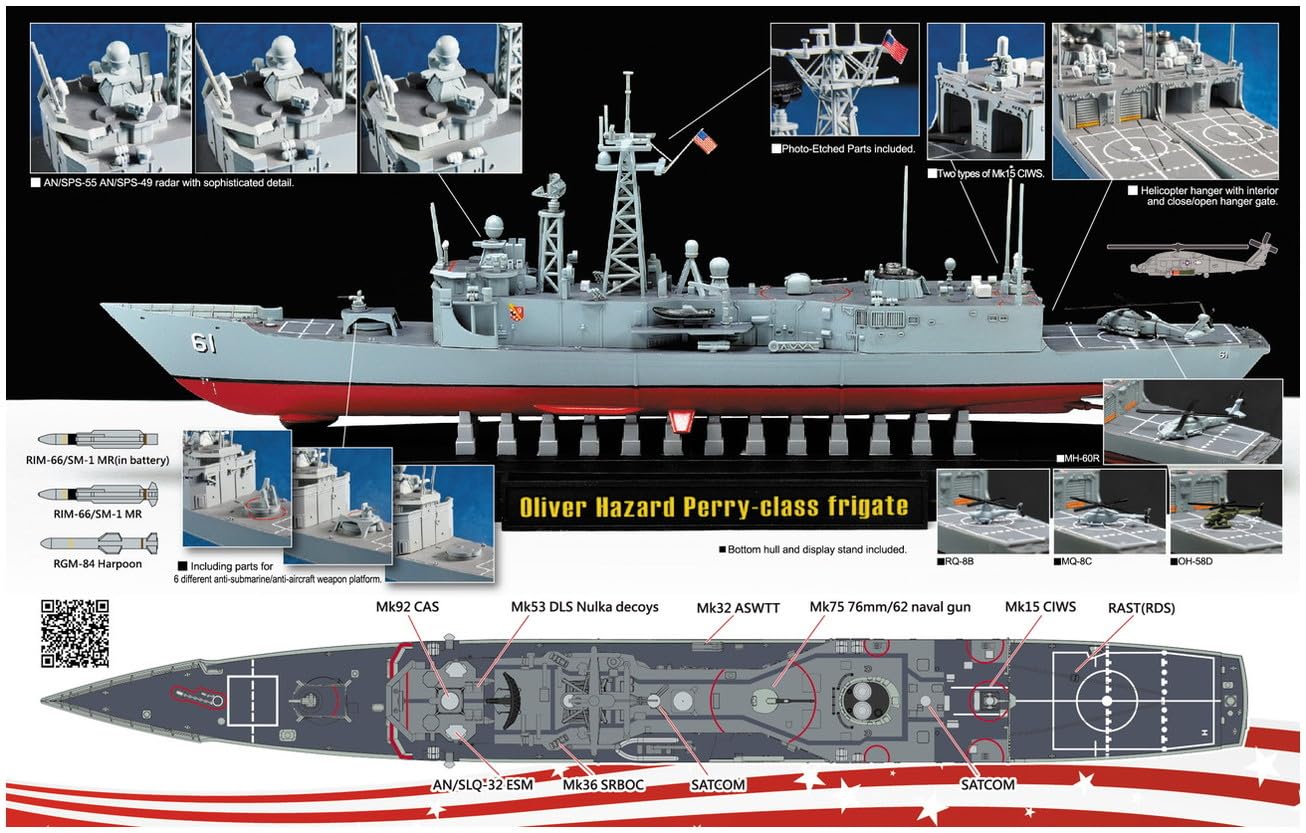 Amazon.com: AFV Club SE70007 1/700 USA Oliver Hazard Perry Class