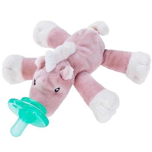 Nookums Paci-Plushies Buddies - Soporte para chupete de Starflower The Unicorn - Se adapta a los chupetes de marca, adecuado para todas las edades,